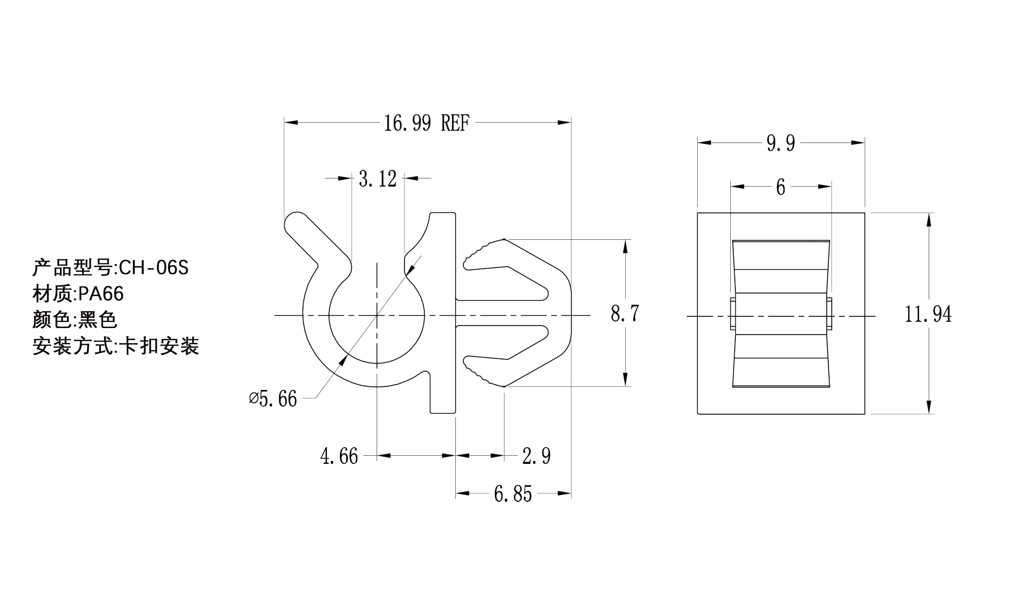 隔离束线座 CH-06S